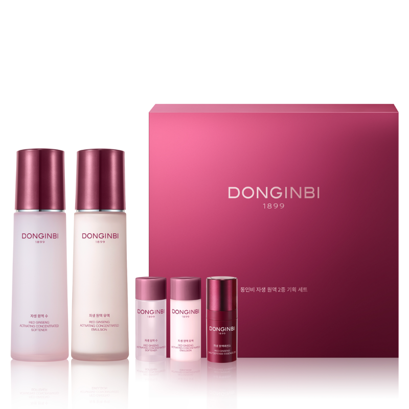 Best Korean Skincare SET Red Ginseng Activating Concentrated Skincare Set DONGINBI