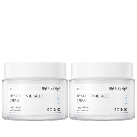 Best Korean Skincare CREAM Hyaluronic Acid Cream Set (80ml x 2) SCINIC