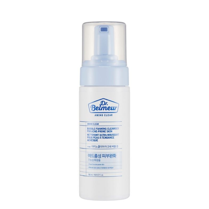 Best Korean Skincare CLEANSING FOAM Amino Clear Bubble Foaming Cleanser For Acne Prone Skin Dr. Belmeur