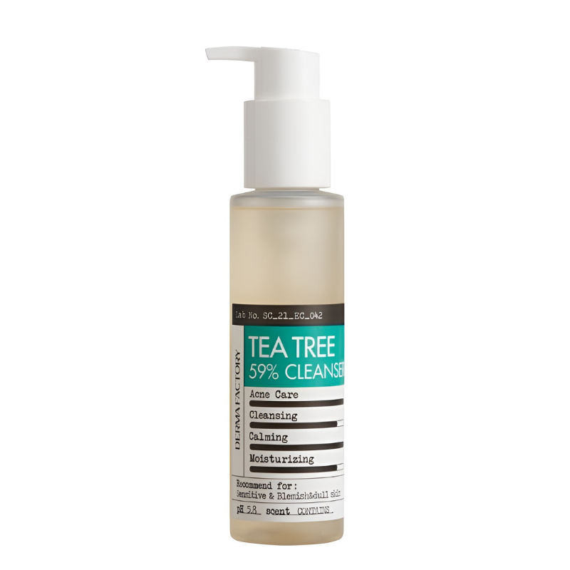 Best Korean Skincare CLEANSING GEL Tea Tree 59% Gel Cleanser DERMA FACTORY