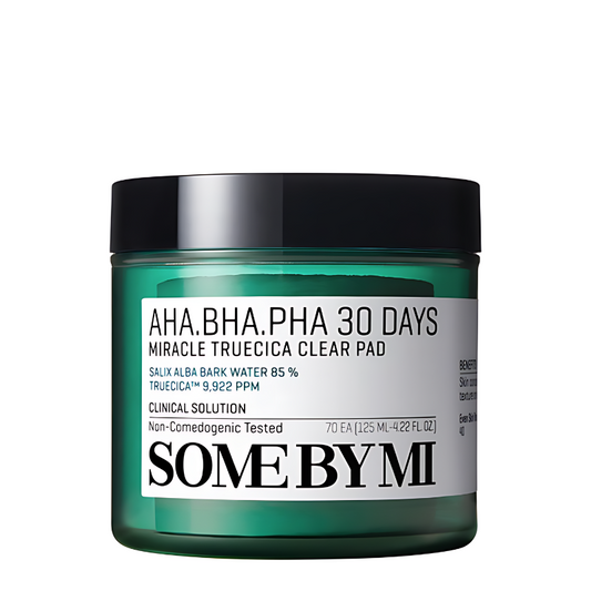 Best Korean Skincare TONER PAD AHA BHA PHA 30 Days Miracle Truecica Clear Pad SOME BY MI