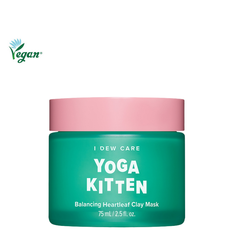 Best Korean Skincare WASH-OFF MASK Yoga Kitten Balancing Heartleaf Clay Mask I DEW CARE