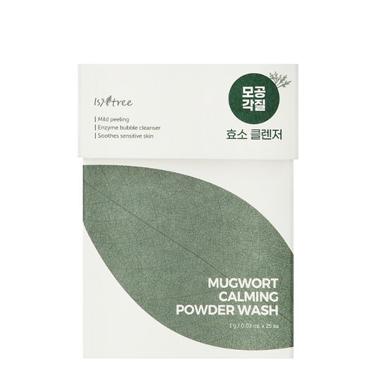 Best Korean Skincare CLEANSING POWDER Mugwort Calming Powder Wash Isntree