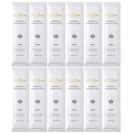 Best Korean Skincare SLEEPING MASK Waterfull Vegan Sleeping Pack (4ml * 12packs) d'Alba