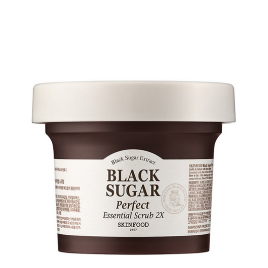 Best Korean Skincare SCRUB/PEELING Black Sugar Perfect Essential Scrub 2X SKINFOOD