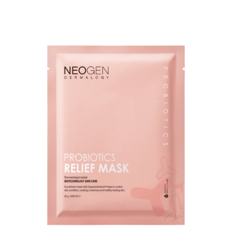 Best Korean Skincare SHEET MASK Dermalogy Probiotics Relief Mask (5 masks) NEOGEN