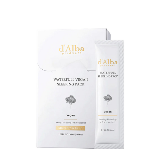 Best Korean Skincare SLEEPING MASK Waterfull Vegan Sleeping Pack (4ml * 12packs) d'Alba