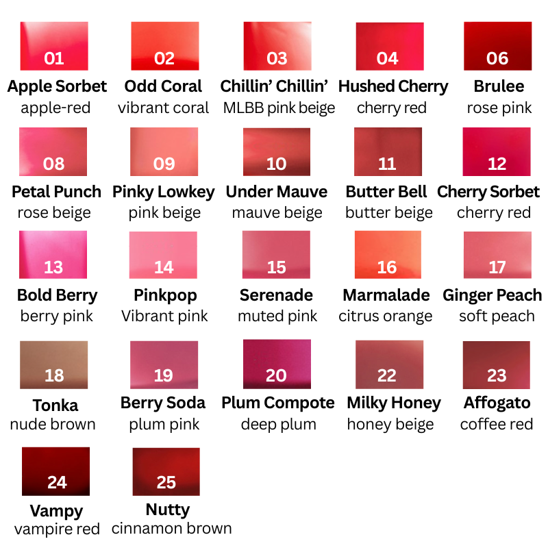 Couture Lip Tint Glaze (22 colors)