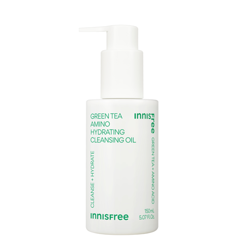 Best Korean Skincare CLEANSING OIL Green Tea Amino Hydrating Cleansing Oil innisfree