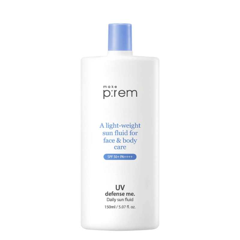 Best Korean Skincare SUN CREAM UV Defense Me Daily Sun Fluid SPF 50+ PA++++ make p:rem
