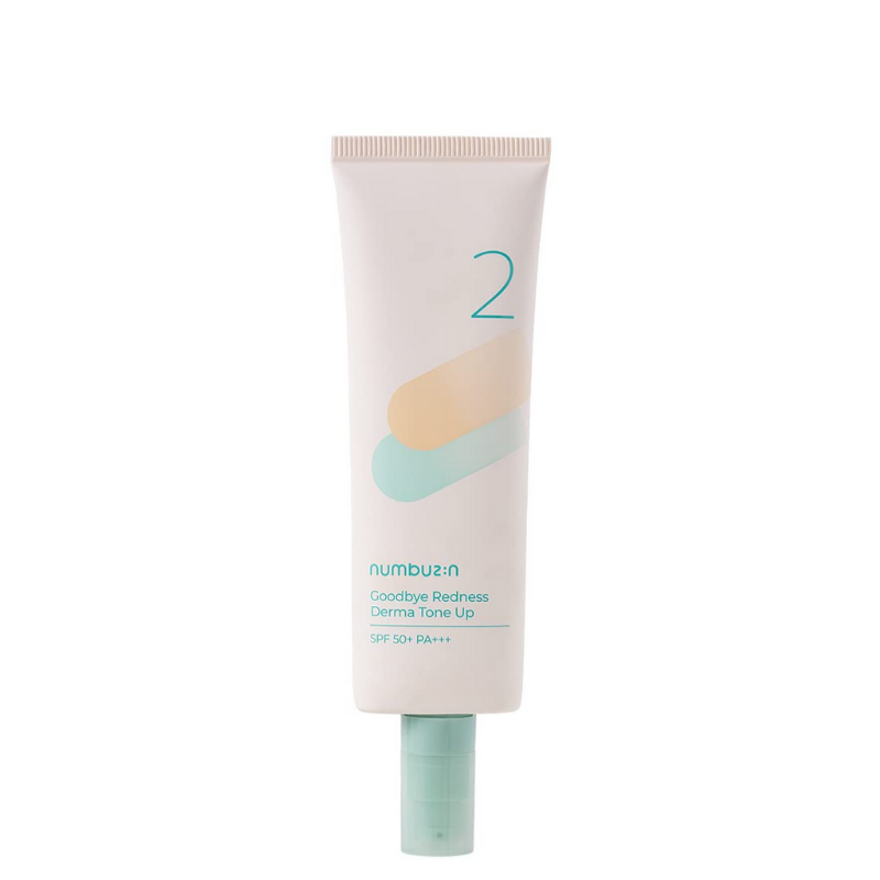 Best Korean Skincare TONE-UP CREAM No.2 Goodbye Redness Derma Tone Up SPF50+ PA++++ numbuzin