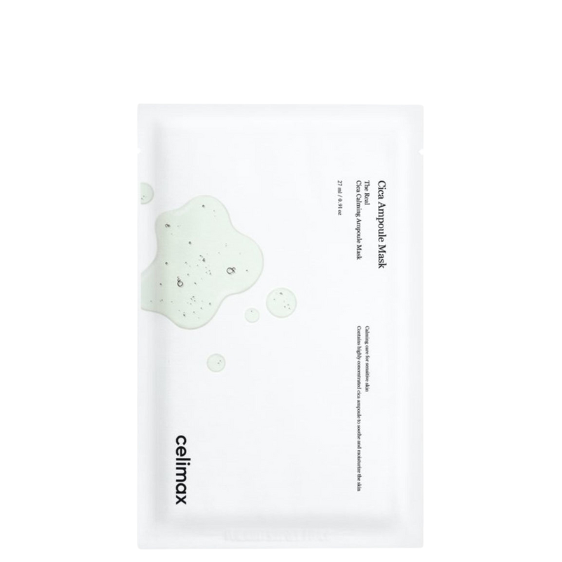 Best Korean Skincare SHEET MASK The Real Cica Calming Ampoule Mask Set (5 masks) celimax