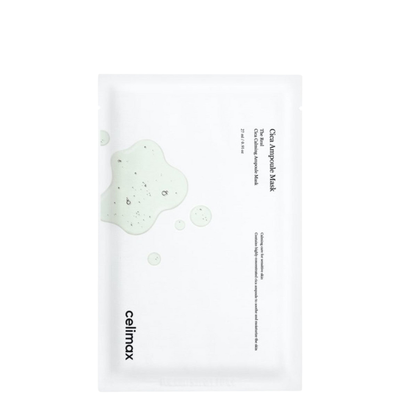 Best Korean Skincare SHEET MASK The Real Cica Calming Ampoule Mask celimax