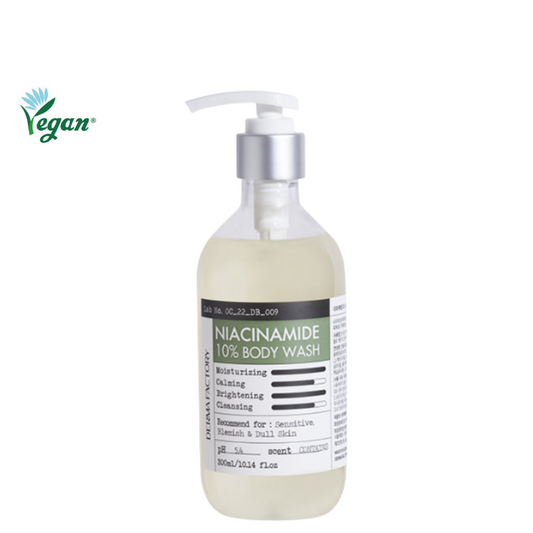 Best Korean Skincare BODY WASH Niacinamide 10% Body Wash DERMA FACTORY