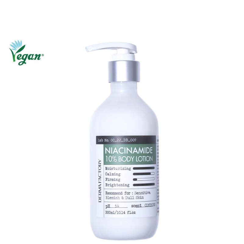 Best Korean Skincare BODY LOTION Niacinamide 10% Body Lotion DERMA FACTORY