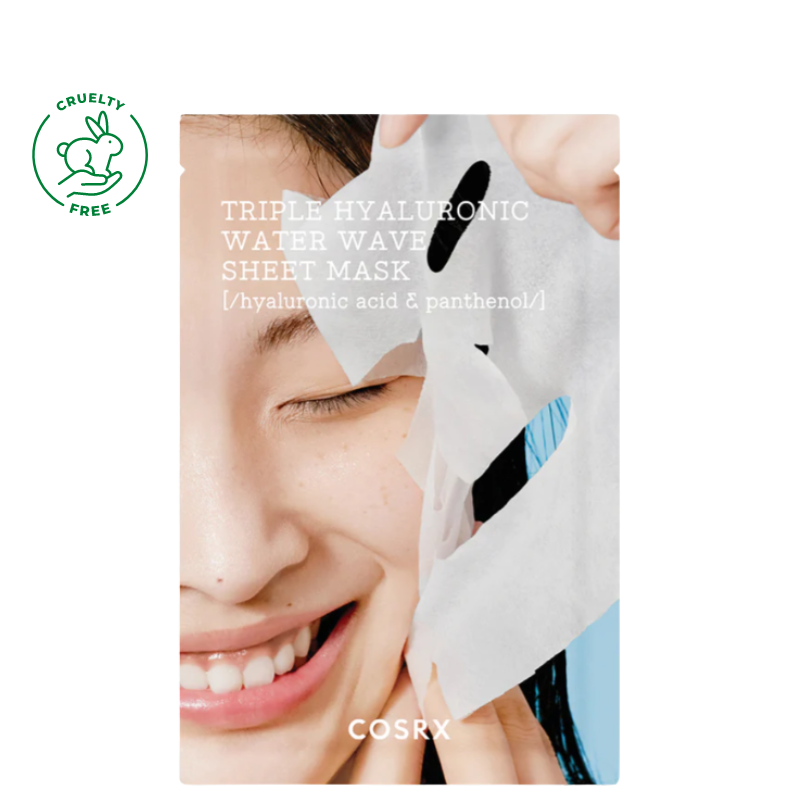 Best Korean Skincare SHEET MASK Hydrium Triple Hyaluronic Water Wave Sheet Mask Set COSRX
