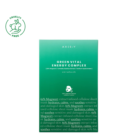 Best Korean Skincare SLEEPING MASK Green Vital Energy Complex Sheet Mask (5 masks) AXIS-Y