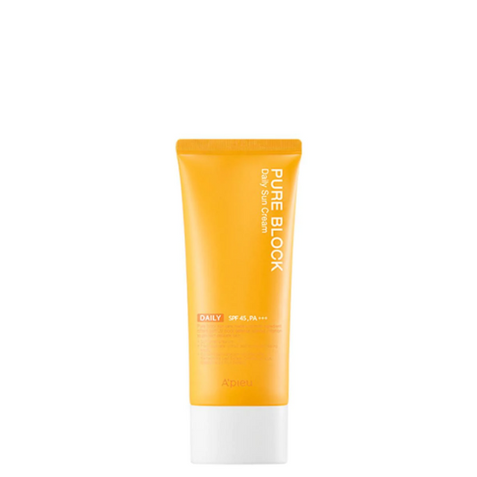Best Korean Skincare SUN CREAM Pure Block Daily Sun Cream SPF45/PA+++ A'PIEU