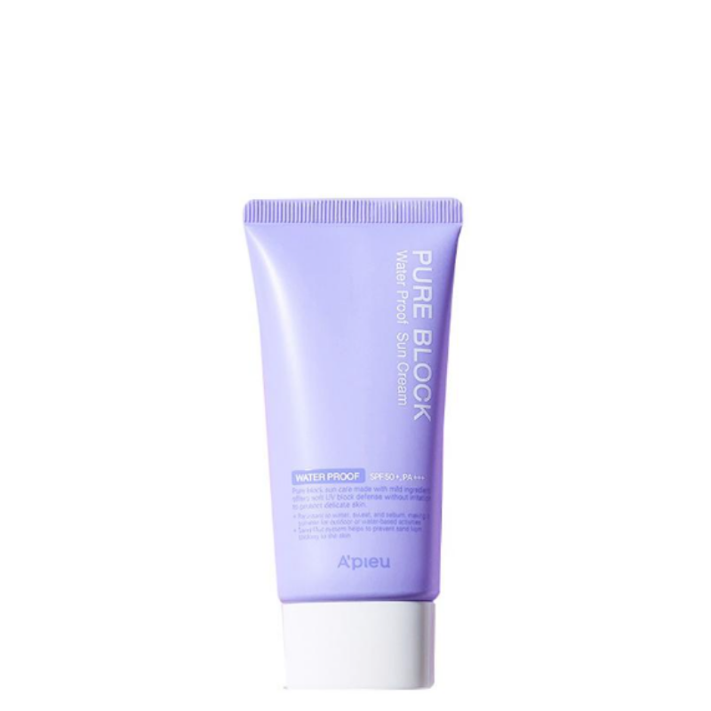 Best Korean Skincare SUN CREAM Pure Block Waterproof Sun Cream SPF50+/PA+++ A'PIEU