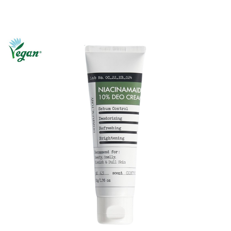 Best Korean Skincare DEODORANT Niacinamide 10% Deo Cream DERMA FACTORY