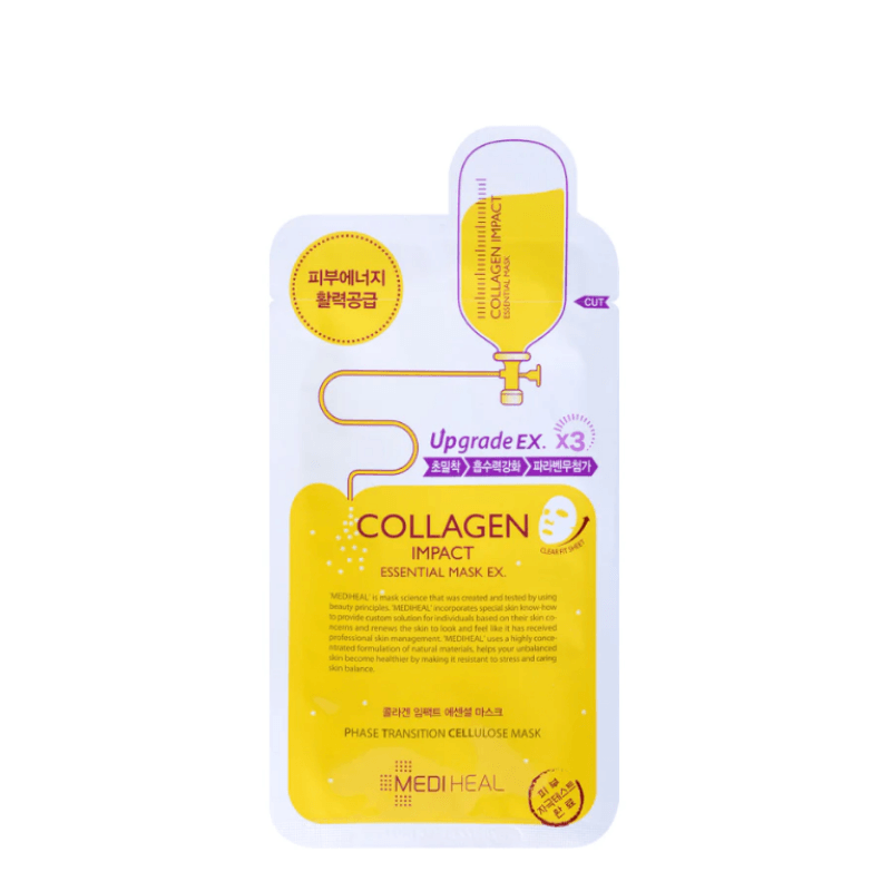 Best Korean Skincare SHEET MASK Collagen Impact Essential Mask EX Set (10 masks) MEDIHEAL