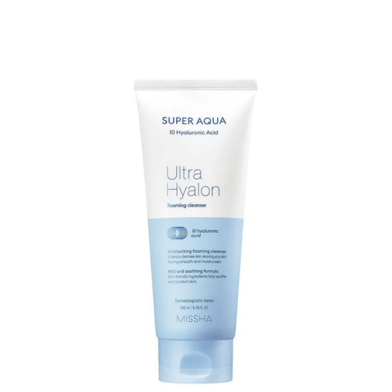 Best Korean Skincare CLEANSING FOAM Super Aqua Ultra Hyalron Cleansing Foam MISSHA