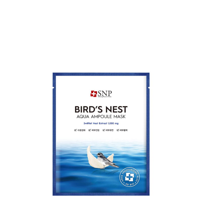 Best Korean Skincare SHEET MASK Bird's Nest Aqua Ampoule Mask SNP