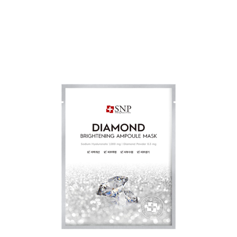 Best Korean Skincare SHEET MASK Diamond Brightening Ampoule Mask SNP