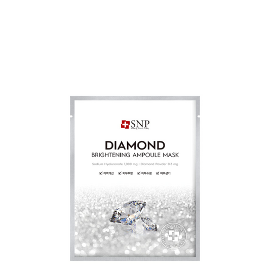 Best Korean Skincare SHEET MASK Diamond Brightening Ampoule Mask SNP
