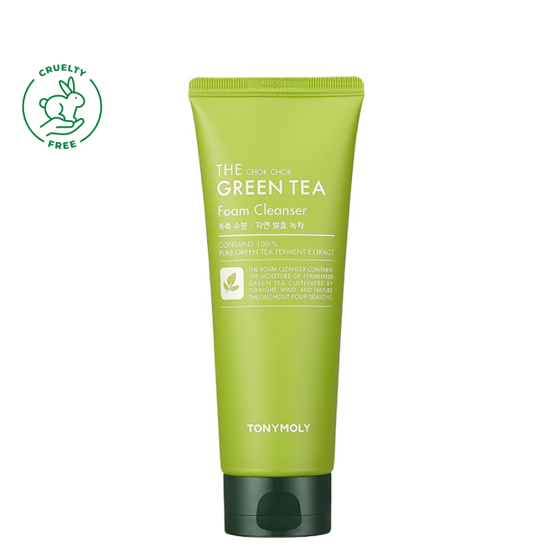 Best Korean Skincare CLEANSING FOAM The Chok Chok Green Tea Foam Cleanser TONYMOLY