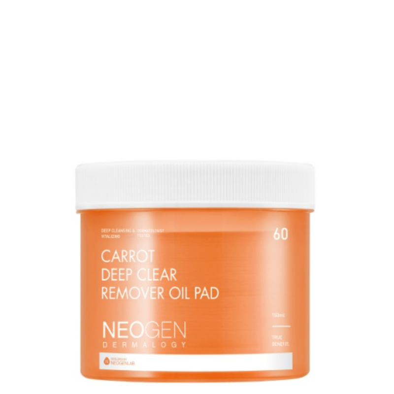 Best Korean Skincare CLEANSING PAD Dermalogy Carrot Deep Clear Remover Oil Pad NEOGEN