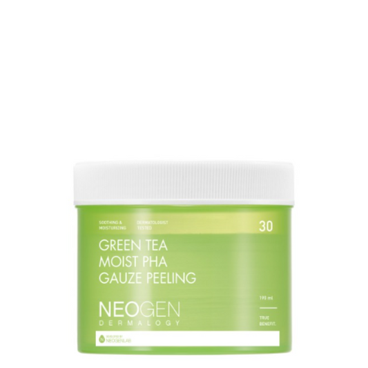Best Korean Skincare TONER PAD Dermalogy Green Tea Moist PHA Gauze Peeling NEOGEN