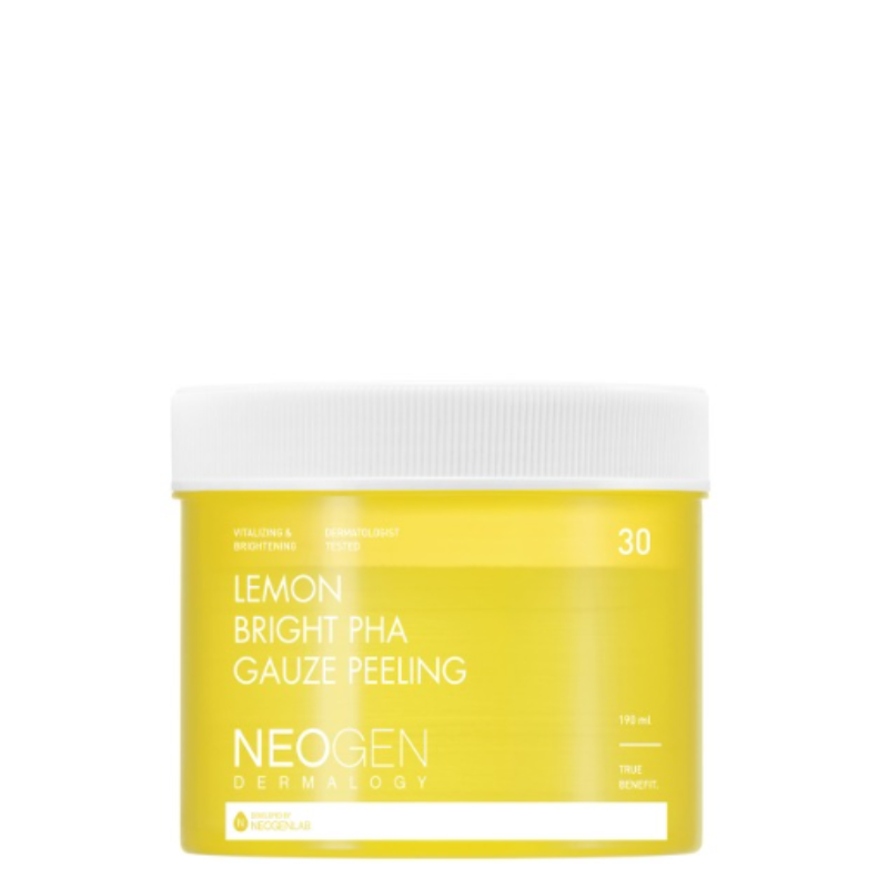 Best Korean Skincare TONER PAD Dermalogy Lemon Bright PHA Gauze Peeling NEOGEN
