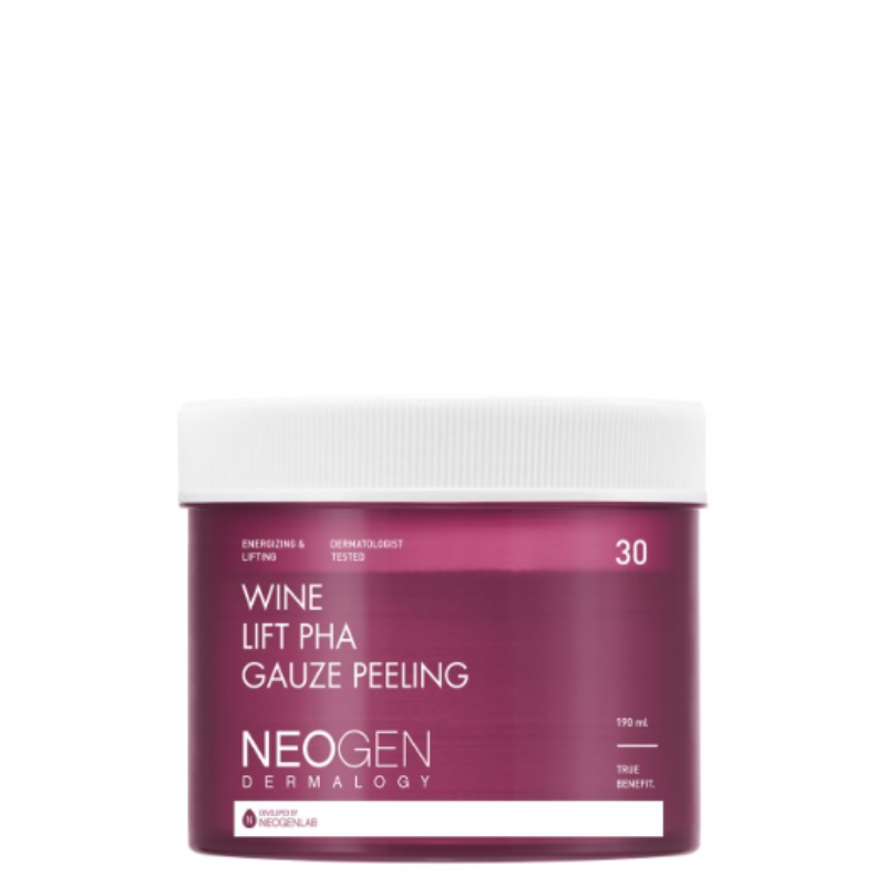 Best Korean Skincare TONER PAD Dermalogy Wine Lift PHA Gauze Peeling NEOGEN