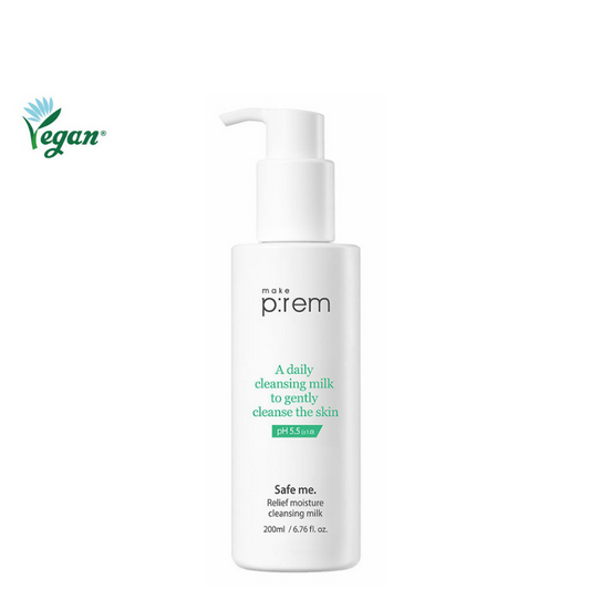Best Korean Skincare CLEANSING CREAM Safe Me Relief Moisture Cleansing Milk make p:rem